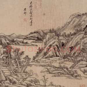 清代 王原祁《山水图册》国画山水作品图片赏析