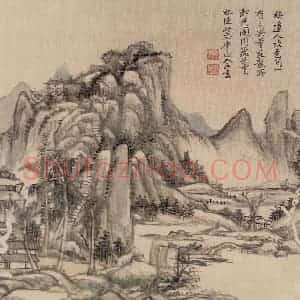 清代 王原祁《山水图册》国画山水作品图片赏析