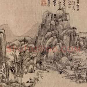 清代 王原祁《山水图册》国画山水作品图片赏析