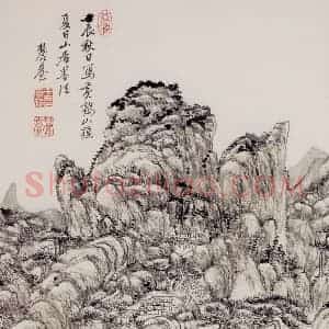 清代 王原祁《山水图册》国画山水作品图片赏析