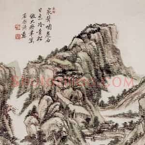 清代 王原祁《山水图册》国画山水作品图片赏析