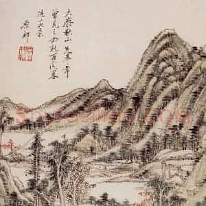 清代 王原祁《仿古上水图册》国画山水作品图片赏析