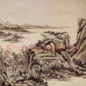 清代 王原祁《仿宋元山水图册》国画山水作品图片赏析