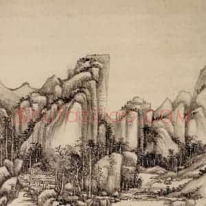 清代 王原祁《仿宋元山水图册》国画山水作品图片赏析