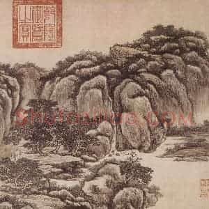 清代 王原祁《仿宋元山水图册》国画山水作品图片赏析