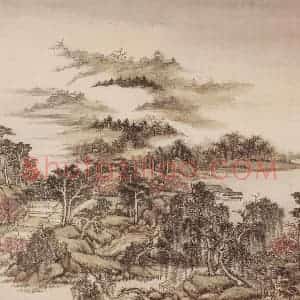 清代 王原祁《仿宋元山水图册》国画山水作品图片赏析