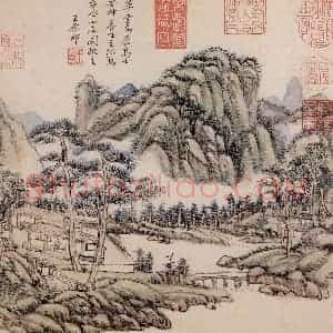 清代 王原祁《庐鸿草堂十志图册》国画山水作品图片赏析