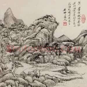 清代 王原祁《庐鸿草堂十志图册》国画山水作品图片赏析