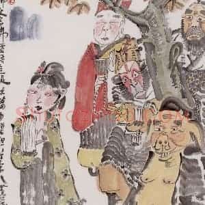 2000年 周京心《西游记》国画人物作品图片赏析
