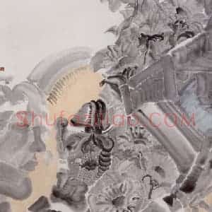 2002年 周京心《主角·配角之一》国画人物作品图片赏析