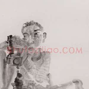 2002年 周京心《镜头》国画人物作品图片赏析