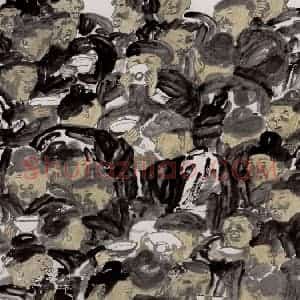 1990年 周京心《迎客酒》国画人物作品图片赏析