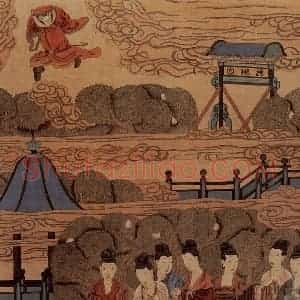 1989年-1990年 周京心《西游记·蟠桃园》国画综合作品图片赏析