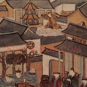 1989年-1990年 周京心《西游记·五庄观》国画综合作品图片赏析