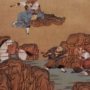 1989年-1990年 周京心《西游记·假大王》国画综合作品图片赏析