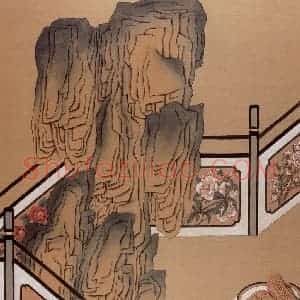 1992年 周京心《李煜词意·虞美人》国画综合作品图片赏析