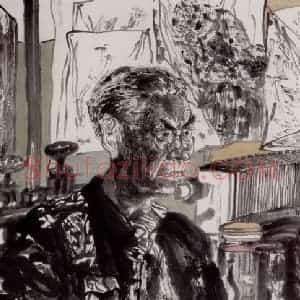 1992年 周京心《老虞之二》国画人物作品图片赏析