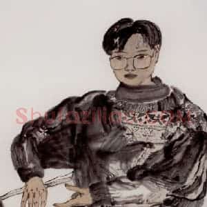 1993年 周京心《小飞》国画人物作品图片赏析