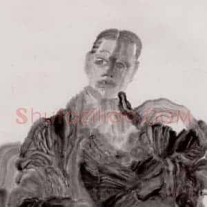 1995年 周京心《晚礼服》国画人物作品图片赏析