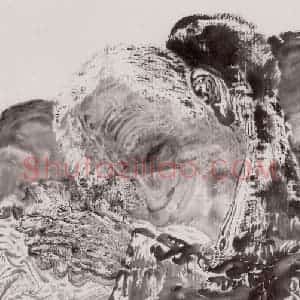 1997年 周京心《老蒋》国画人物作品图片赏析