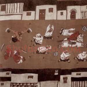 1983年 周京心《水浒组画》国画综合作品图片赏析