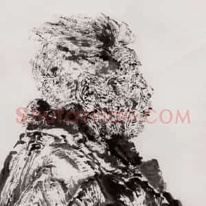 周京心《老马之四局部》国画人物作品图片赏析