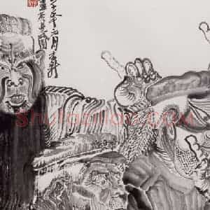 2000年 周京心《指法》国画人物作品图片赏析