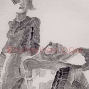 2000年 周京心《角色还原》国画人物作品图片赏析