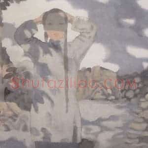 1995年 田黎明《空气》国画人物作品图片赏析