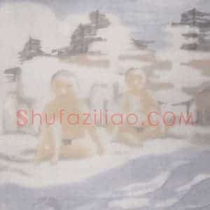 2002年 田黎明《日光浴》国画人物作品图片赏析