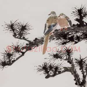 1982年 萧朗《素馨》国画花鸟写意作品图片赏析