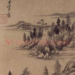 明代 董其昌《山水册》国画山水写意作品图片赏析