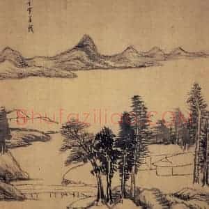 1611年 董其昌《山水册》国画山水写意作品图片赏析