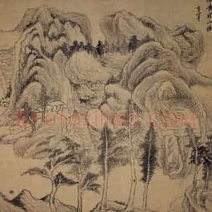 1611年 董其昌《山水册》国画山水写意作品图片赏析