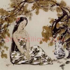 2003年 冯远《新浴图》国画人物作品图片赏析