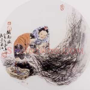 2005年 冯远《闽南风》国画人物作品图片赏析