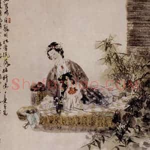 2000年 冯远《宋人词意》国画人物作品图片赏析