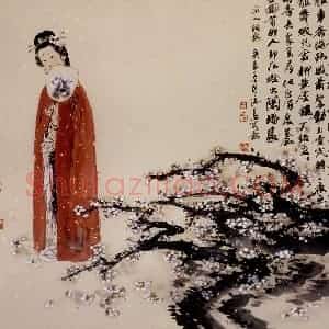 2000年 冯远《宋人词意》国画人物作品图片赏析