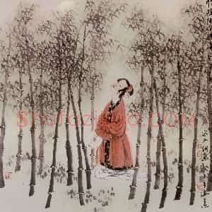 2003年 冯远《宋人词意》国画人物作品图片赏析