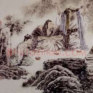 2002年 冯远《竹林七贤》国画人物作品图片赏析