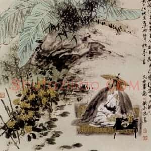2003年 冯远《元曲画意》国画人物作品图片赏析