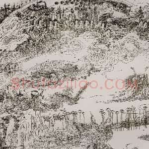 1993年 冯远《屈赋辞意》国画综合作品图片赏析