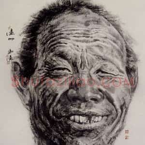 2006年 冯远《远山.拉哈屯的父老乡亲》国画人物作品图片赏析