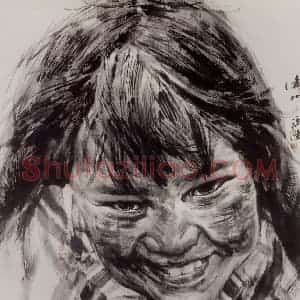 2006年 冯远《远山.拉哈屯的父老乡亲》国画人物作品图片赏析
