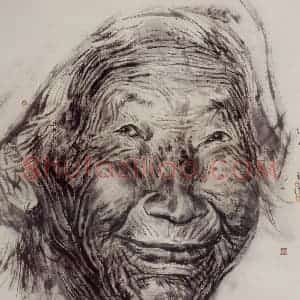 2006年 冯远《远山.拉哈屯的父老乡亲》国画人物作品图片赏析