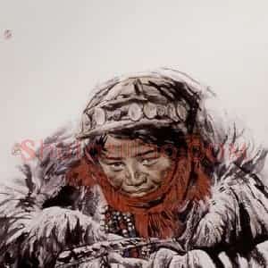 2001年 冯远《苍生.藏人组画系列》国画人物作品图片赏析