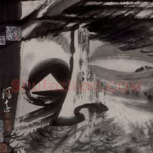 1989年 冯远《水墨戏剧脸谱》国画人物作品图片赏析