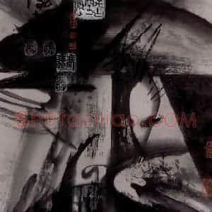 1989年 冯远《水墨戏剧脸谱》国画人物作品图片赏析