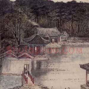 1959年 周思聪《颐和园风景》国画山水作品图片赏析