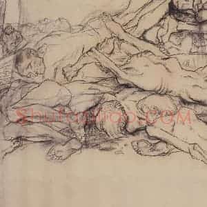 1980年 周思聪《同胞汉奸和狗》国画人物作品图片赏析